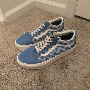 Vans Blue and White Casual Sneakers